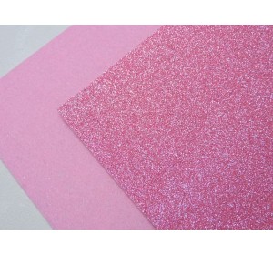 Фетр с блестками 2 мм, цв. розовый - 1 лист.