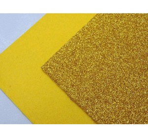  Фетр с блестками 2 мм, цв. золото - 1 лист.