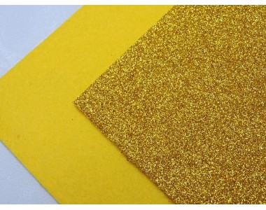 Фетр с блестками 2 мм, цв. золото - 1 лист.