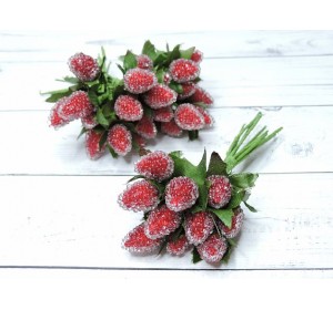 Ягода-малина в сахаре, 20 мм, 1 букетик = 6шт