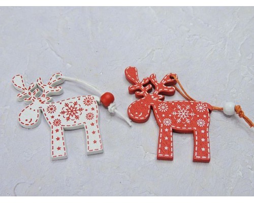 Новогодние игрушки "Олени" - 1 шт.