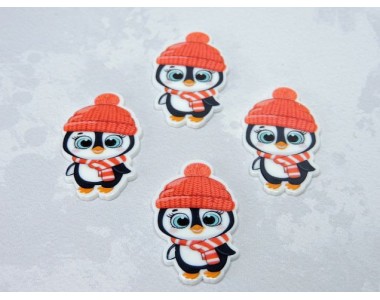 Кабошон-вырубка "Пингвинчик" - 1 шт.