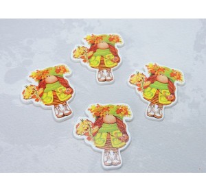 Кабошон-вырубка "Девочка" - 1 шт.