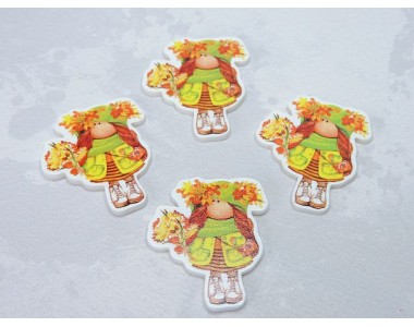 Кабошон-вырубка "Девочка" - 1 шт.