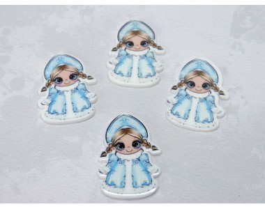 Кабошон-вырубка "Снегурочка" - 1 шт.