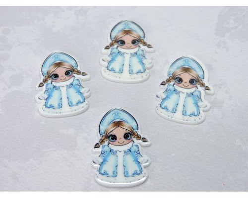 Кабошон-вырубка "Снегурочка" - 1 шт.