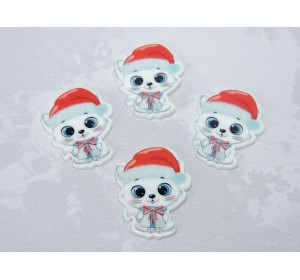 Кабошон-вырубка "Котенок" - 1 шт.