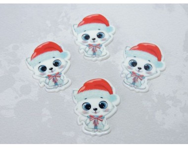 Кабошон-вырубка "Котенок" - 1 шт.