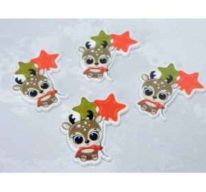 Кабошон-вырубка "Олененок" - 1 шт.