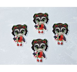 Кабошон-вырубка "Совенок" - 1 шт.