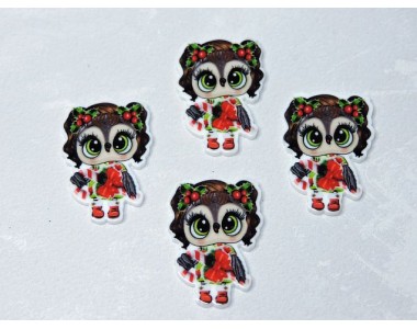 Кабошон-вырубка "Совенок" - 1 шт.