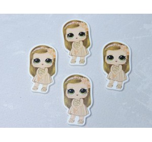 Кабошон-вырубка "Куколка" - 1 шт.