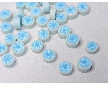 Бусина "Снежинка" 10 мм - 1 шт.