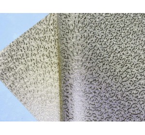 Кожзам "Узор", цв. золото - 1 лист.