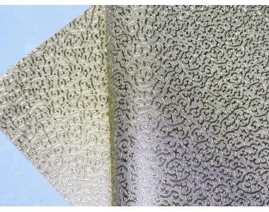 Кожзам "Узор", цв. золото - 1 лист.