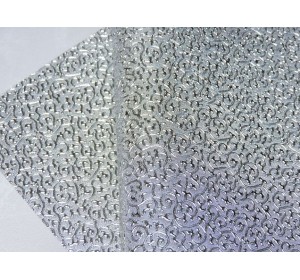 Кожзам "Узор", цв. серебро - 1 лист.