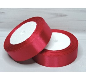 Атласная лента 25 мм, цв. бордовый