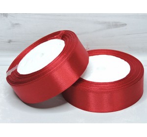 Лента атласная 25 мм, цв. малиновый