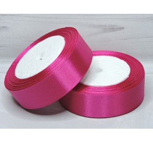 Атласная лента 25 мм, цв. фукси