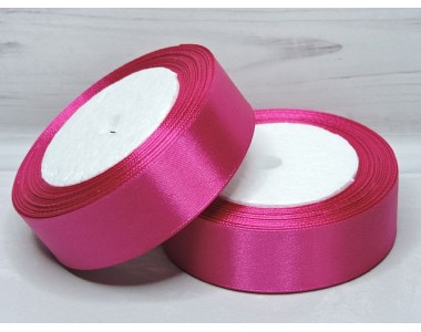 Атласная лента 25 мм, цв. фукси