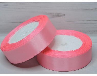 Атласная лента 25мм, цв. розовый
