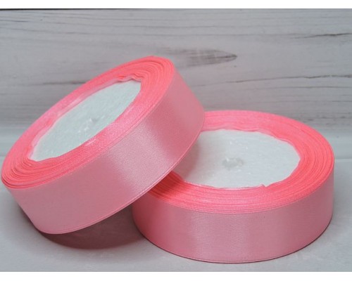 Атласная лента 25мм, цв. розовый