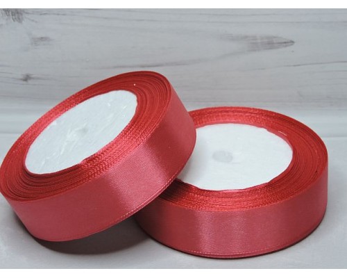 Атласная лента 25 мм,цв.  розовая пенка 