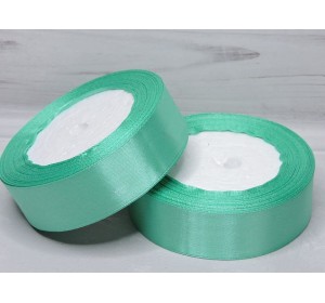 Атласная лента 25 мм, цв. тиффани - 1 м.