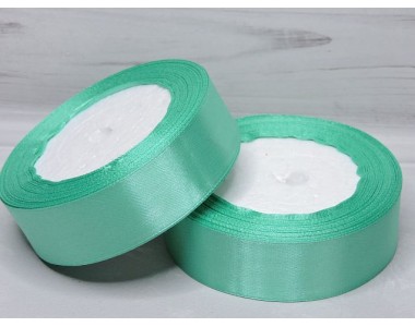 Атласная лента 25 мм, цв. тиффани - 1 м.