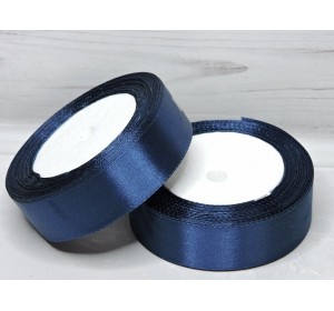 Атласная лента 25 мм, цв. темно-синий - 1 м.