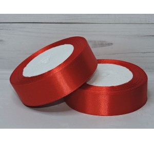 Атласная лента 25 мм, цв. красный 