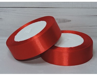 Атласная лента 25 мм, цв. красный