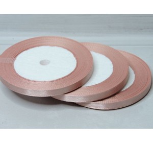 Атласная лента 6 мм*23 м, цв. дымчато-розовый - 1 бобина