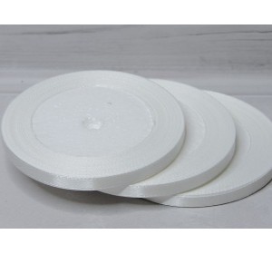 Атласная лента 6 мм*23 м, цв. молочный - 1 бобина