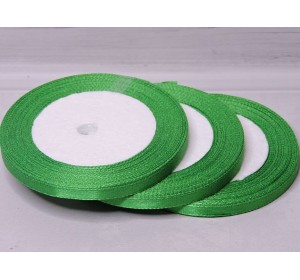 Лента атласная 6мм *23 м, цв. зеленый № 19 - 1 бобина