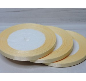 Атласная лента 6 мм*23 м, цв. айвори - 1 бобина