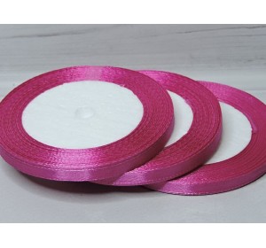 Лента атласная 6 мм* 23 м, цв. фуксия - 1 бобина