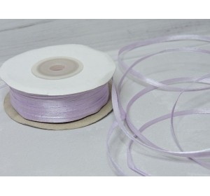 Лента атласная 3 мм, цв. светло-сиреневый (отрез 5 м)