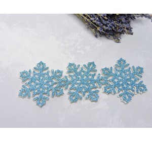 Заготовка для ободка "Снежинки №2", цв. голубой - 1 шт.