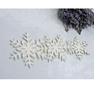 Заготовка для ободка "Снежинки №1", цв. белый - 1 шт.
