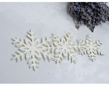 Заготовка для ободка "Снежинки №1", цв. белый - 1 шт.