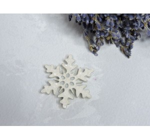 Патч сборный "Снежинка", цв. белый - 1 шт.