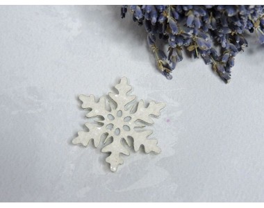Патч сборный "Снежинка", цв. белый - 1 шт.