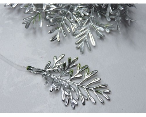 Веточка декоративная №2, цв. серебро - 1 шт.