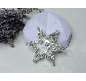 Шейкер "Снежинка остроконечная ", цв серебро - 1 шт.