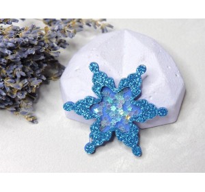 Шейкер "Снежинка остроконечная ", цв. синий - 1шт.