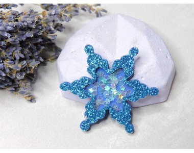 Шейкер "Снежинка остроконечная ", цв. синий - 1шт.