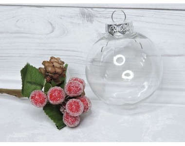 Пластиковая основа для декора 6 см "Новогодний шар" - 1 шт.