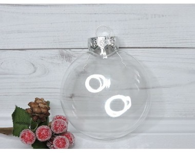 Пластиковая основа для декора "Новогодний шар, плоский" - 1 шт.