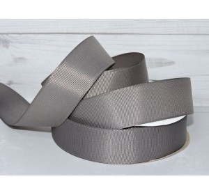 Репсовая лента 25 мм, цв. темно-серый №180 - 1 м.
